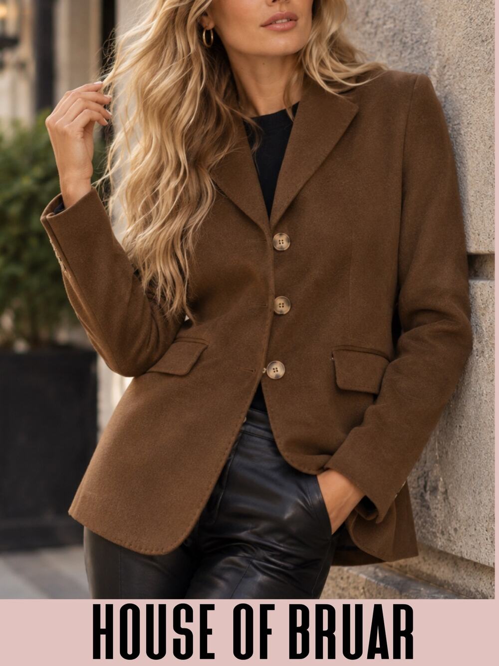 House of Bruar cashmere blazer brown ladies jacket warm Scottish Fall Winter
